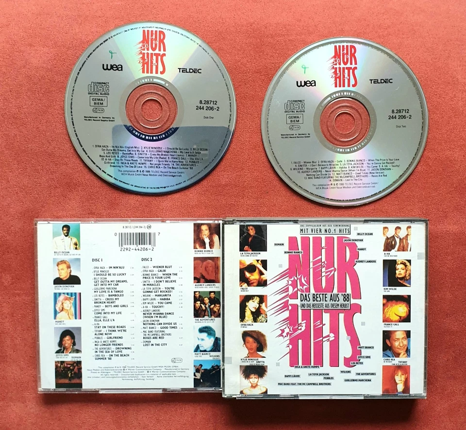 NUR HITS / DAS BESTE AUS `88 Doppel CD von 1988 mit 29 Titeln Fat-Box wie NEU