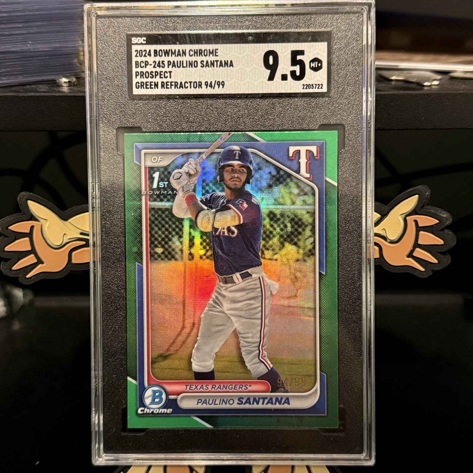 2024 Bowman Chrome Prospects Paulino Santana #BCP-245 1st Green Refractor /99