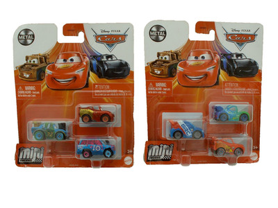 Mattel Disney Pixar Cars Mini Racers 2x 3er Pack Set HFC67 & HFC75 *NEU*