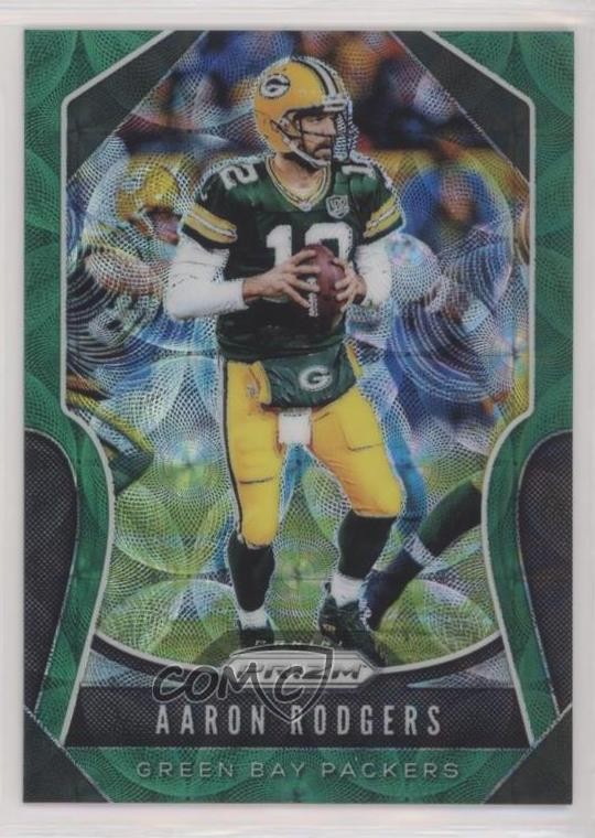 2019 Panini Prizm Green Scope Prizm 41/75 Aaron Rodgers #119 02jh