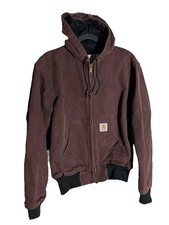 Vintage Carhartt JR135 Plum Jacket Work Size Medium USA MADE Thermal Lined