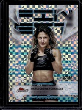 2025 Topps UFC Finest Maria Godinez Gonzalez Blue Checkerboard Refractor #/75
