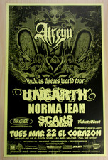 Atreyu "Thick as Thieves" Tour w/ UNEARTH, Norma Jean Poster 2005 Concert Show F