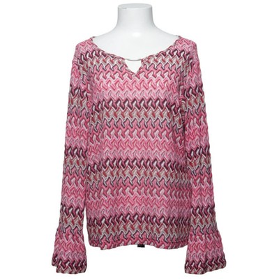 Comma, Bluse, Größe: 46, Pink/Mehrfarbig, Chevron, Musterstrick, Damen #wJX