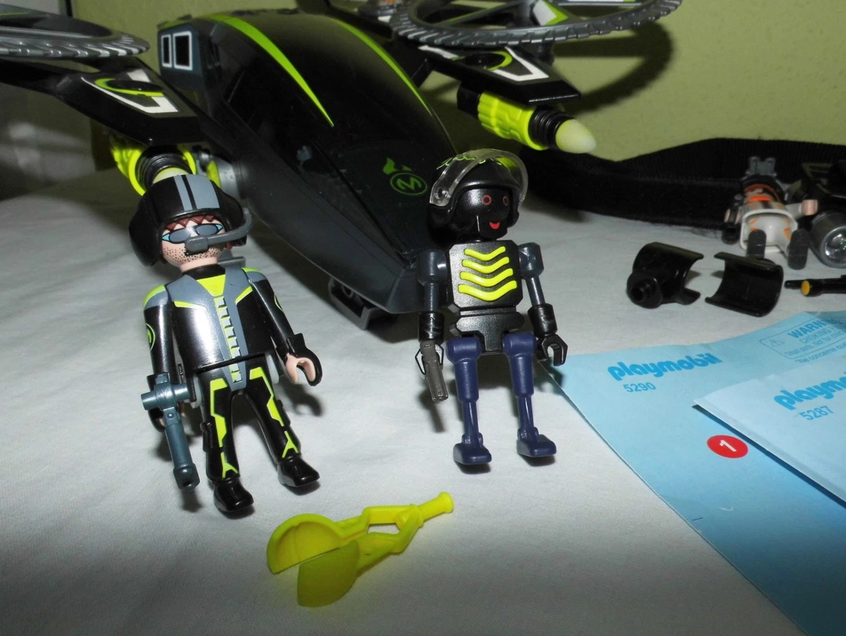 Playmobil 5287 Top Agents RoboGangster Razorcopter 5290 Spionage Stirn Lampen BA