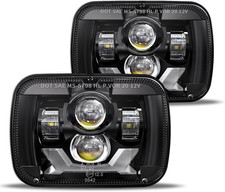 Pair 180W 1000 Bright H6054 5X7 7X6 Led Headlights Compatible with Jeep Cheroke