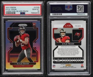 2021 Panini Prizm Variation Silver Kyle Trask #V-339 PSA 10 GEM MT Rookie RC