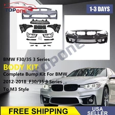 M3 Style F30/35 Front Bumper Fog Type With PDC For 12-18 BMW 3 Series