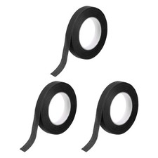 3 Rolls Floral Tapes, 30 Yard x 1/16 in Florist Crepe Tape Black