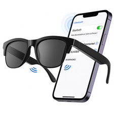 Smart Glasses Bluetooth 5.3 Audio Sunglasses Open Ear Calls UV400 Unisex