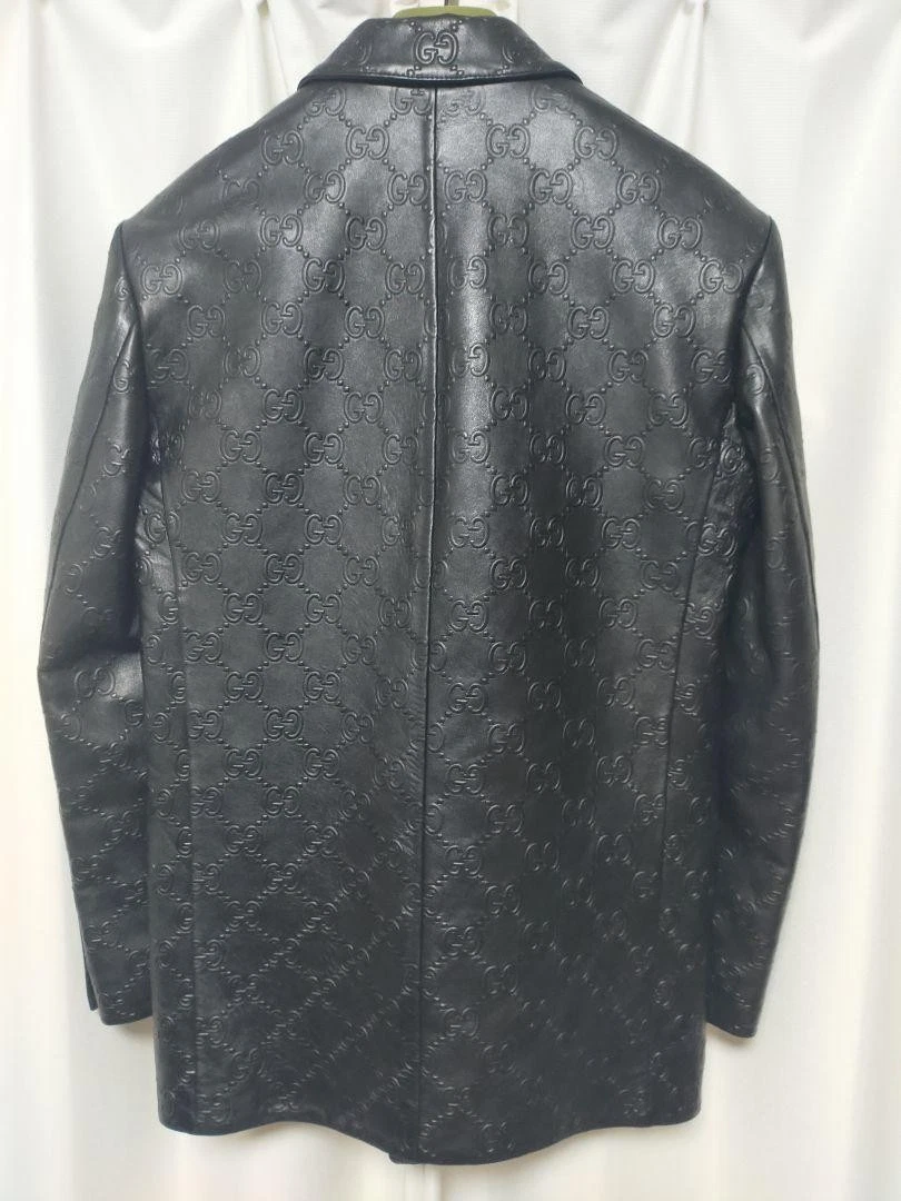 Giacca sartoriale Gucci 21Aw Gg Monogram in pelle