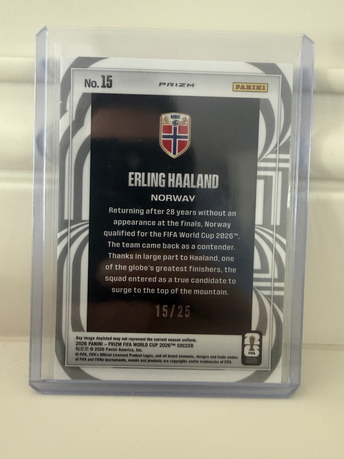 2026 Panini Prizm FIFA World Cup Erling Haaland Screamers Orange SSP /25 Norway view 2