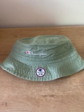 Champion Green Bucket Hat 100% Cotton Embroid...