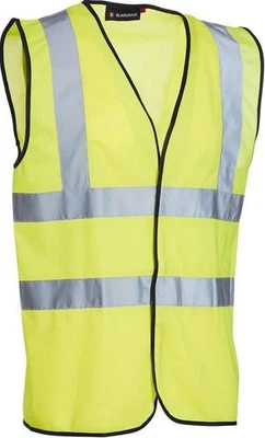Gilet haute visibilité jaune réfléchissant gilet de sécurité - Photo 1/3