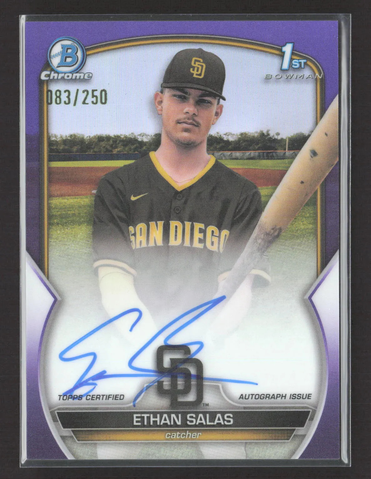 2023 Bowman Chrome Ethan Salas #CPA-ESS Purple Refractor 083/250 Auto