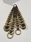 VINTAGE HORSE TACK, HARNESS WHITE CELLULOID RINGS, DECORATIVE, LEATHER  — photo 1