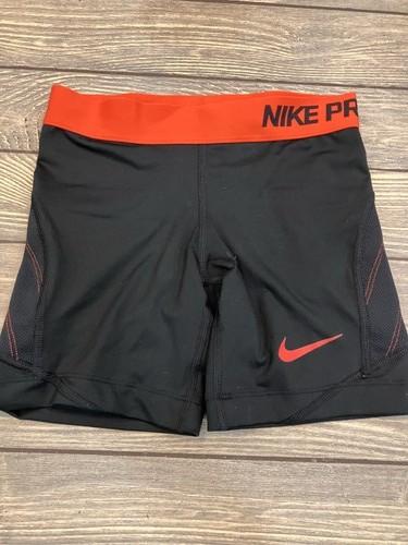Nike Pro Women's Black Red Compression Shorts Adult Dancewear Athletic Training