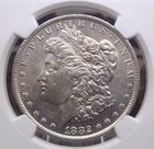 1882 "O/S" Morgan SILVER Dollar VAM-4 Recessed "S" $1 NGC AU58 #007 ECC&C, Inc.