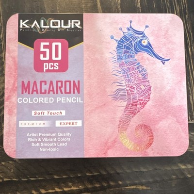Kalour Macaron Colored Pencil Set 50 pcs Pastel Multicolor Soft Touch Artist