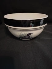 Loon Lake Cereal Bowl Folk Craft Stoneware Scotty Z