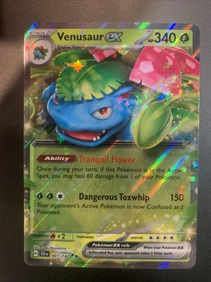 Venusaur ex Double Rare SV07: Stellar Crown 001/142 NM