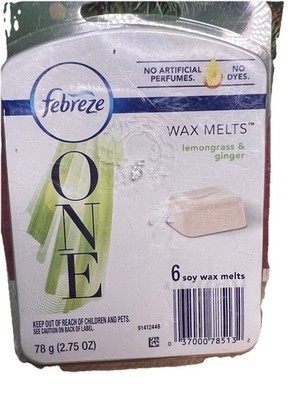 Febreze ONE Wax Melts Freshener Lemongrass & Ginger 6 Ct  Discontinued