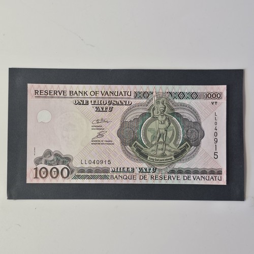 VANUATU 1000 Vatu Banknote ND (2002) P-10b Prefix LL, UNC (Lot #1838) - Foto 1 di 2