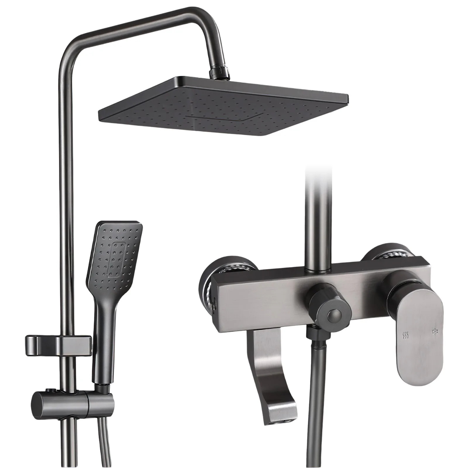 Mitigeur de douche constant temperature autonettoyant en inox contre le calcaire
