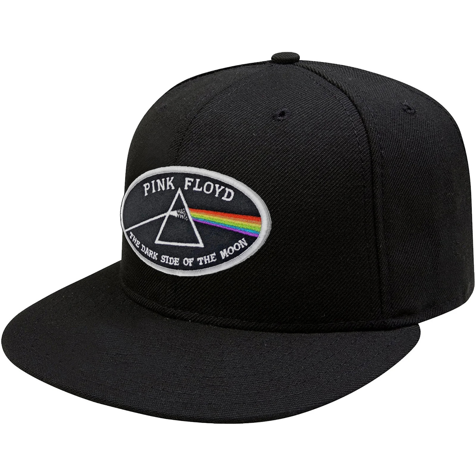 Pink Floyd Snapback Cap: The Dark Side of the Moon White Border OFFICIAL NEW