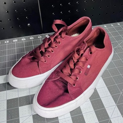 DC Shoes Manual TXSE Burgundy/White Skate Sneakers - Low Top