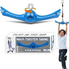 Ninja-Twister Swing Spins Set: Slackline Attachments - 360 Handle Twist-Spin...