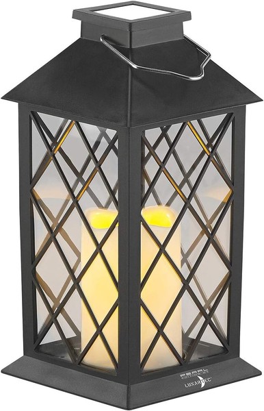 Neu Deko Lampe Laterne Solar Kerze FüR Garten Leuchte Terrasse Balkon Grab Licht-image