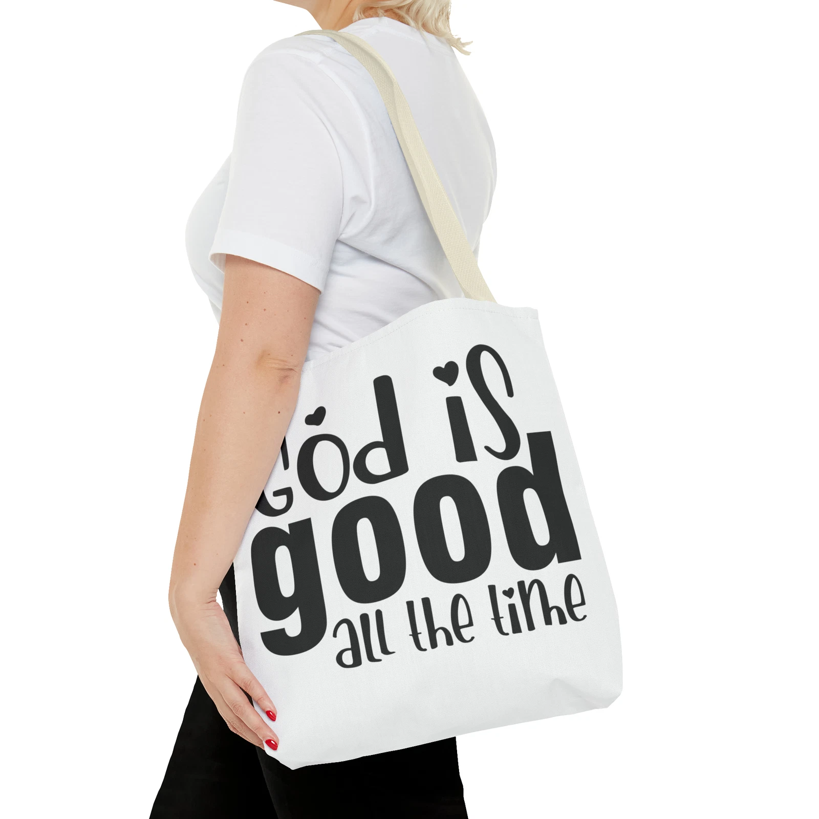 God is Good All the Time Tote Bag (AOP)