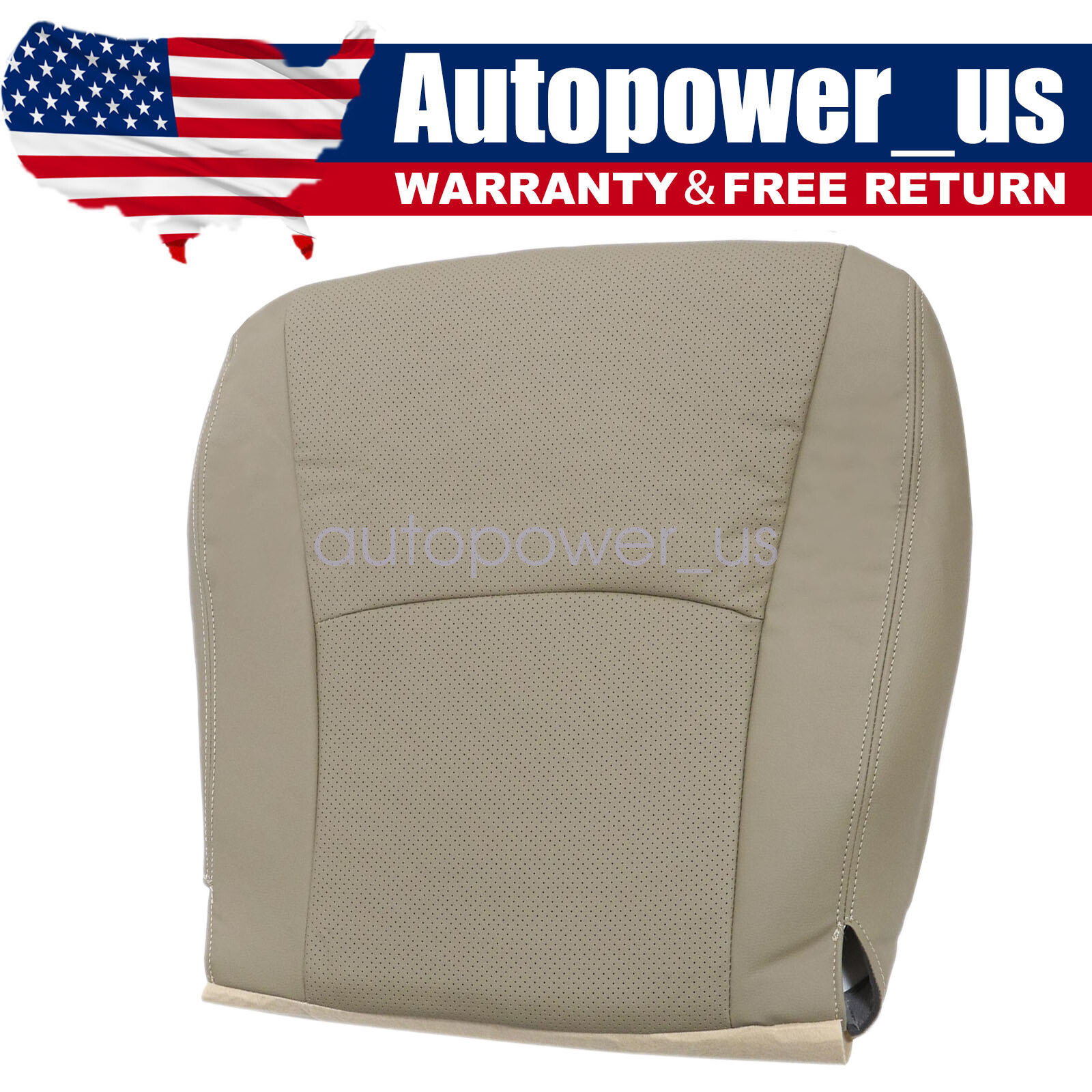 For 2004-2008 Toyota Highlander Driver Side Bottom Leather Seat Cover Tan PERF