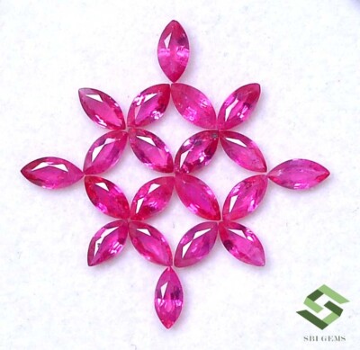 5x2.50 mm Natural Ruby Marquise Cut Lot 20 Pieces 3.04 CTS Loose Gemstones