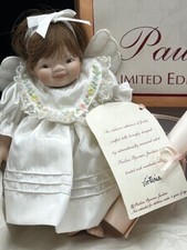 7" Victoria Pauline's Porcelain Baby Angel w/ Wings Doll in Box COA 114 of 2000