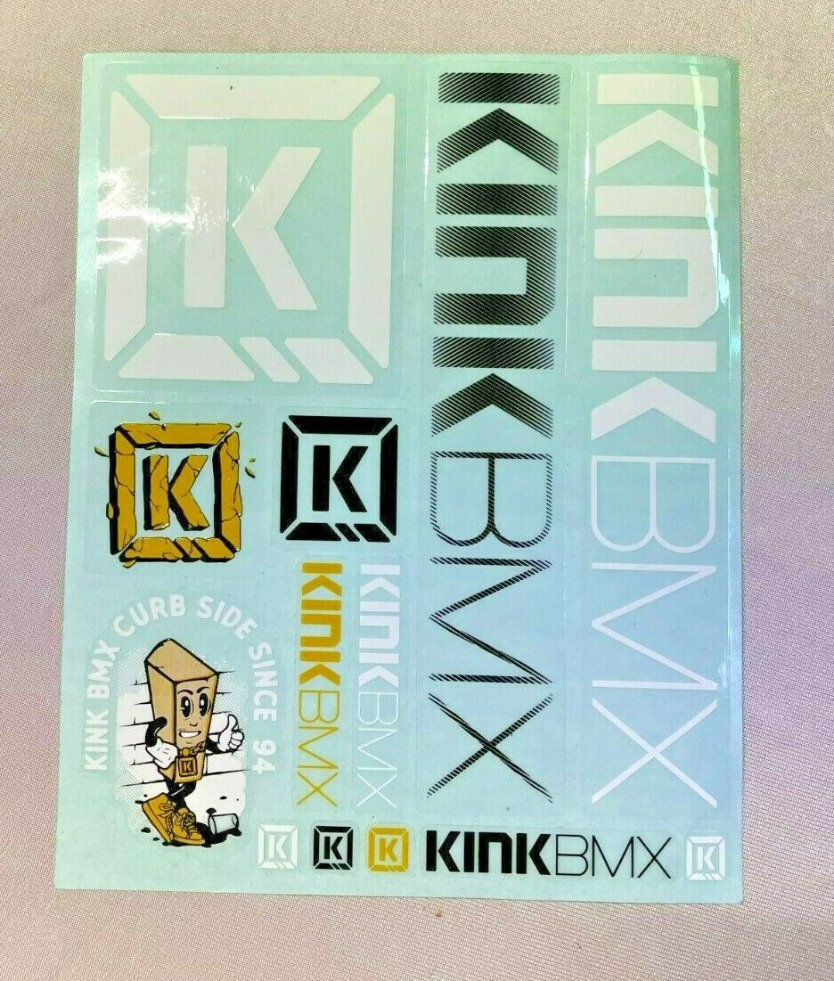 Kink Bike Co. BMX sticker sheet Teal
