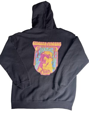 Raising Canes Hoodie Mens M Black Fry Cook Cashier Employee Uniform  Sweatshirt