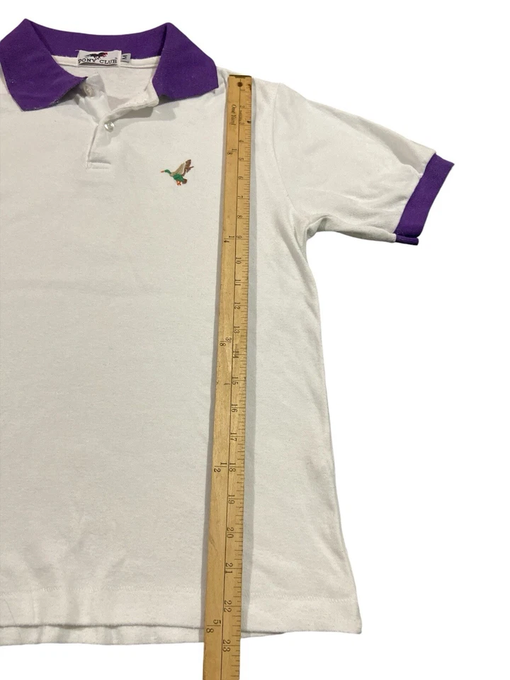 VTG 90s Men's Pony Club Polo Shirt Size M Single Stitch Embroidered Duck Logo - Image 4 of 4