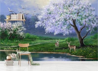 3D Malerei Landschaft M16 Tapete Wandbild Selbstklebend Abnehmbare Aufkleber Eve