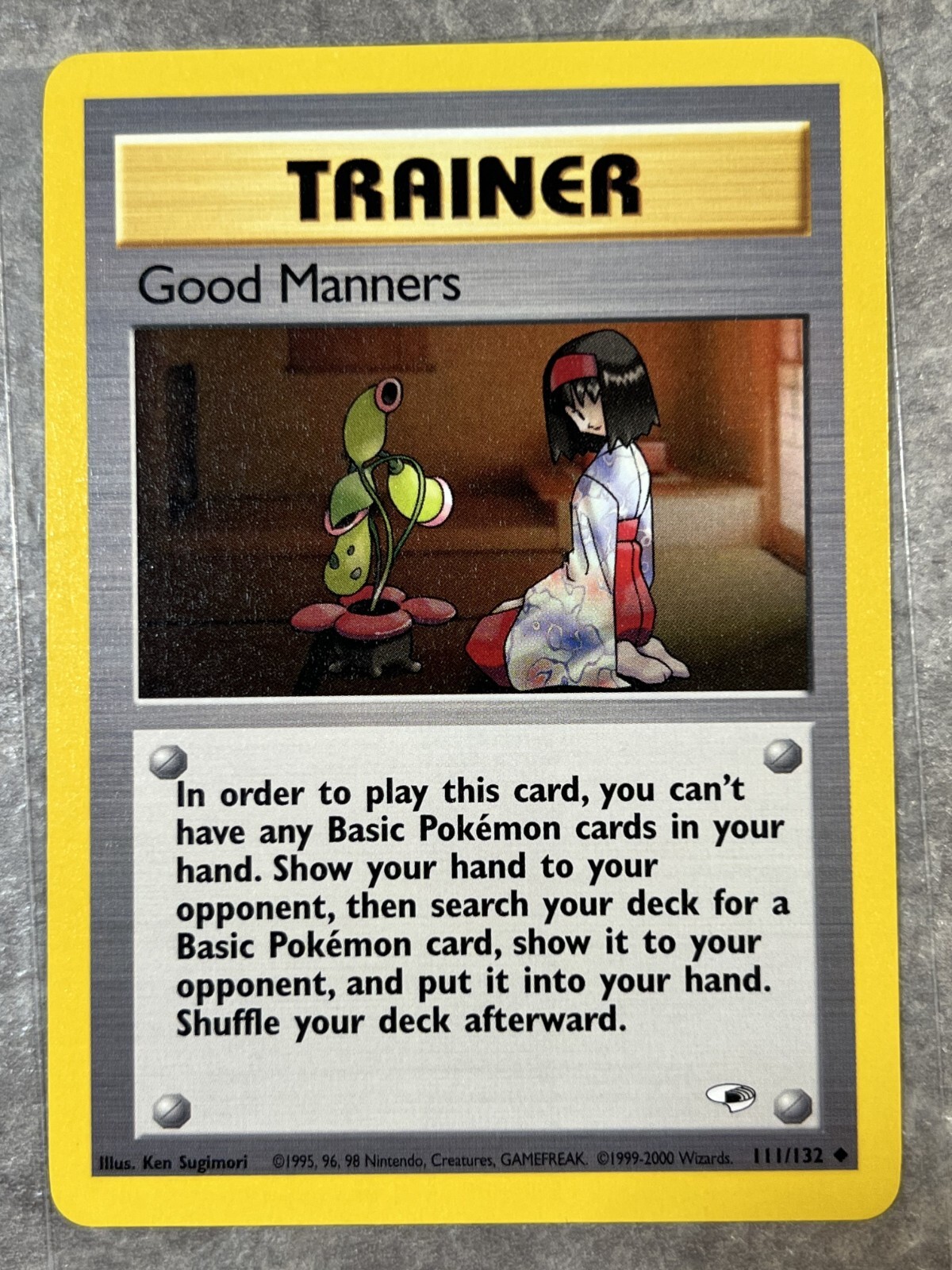 Good Manners 111/132 Pokemon TCG Vintage Trainer Gym Heroes Regular (Light Play)