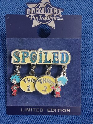 DR. SEUSS SPOILED THING 1 & THING 2 UNIVERSAL STUDIOS LAPEL PIN