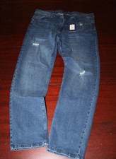 mens cavalli class regular straight stretch jeans 36x32 nwt med distressed faded