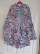 TU girls 11-12 years Dolphins lightweight hooded jacket coat - Good condition