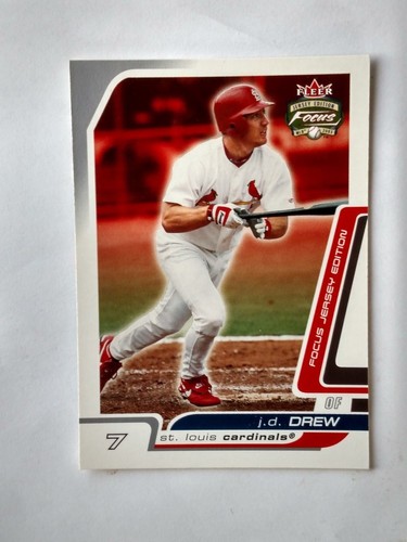2003 Fleer Focus Jersey Edition J.D. Drew #28 card