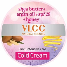 VLCC Spf 20 |Pa+++ 3 In 1 Intensive Care Cold Cream, 200g Moisturizing Skin