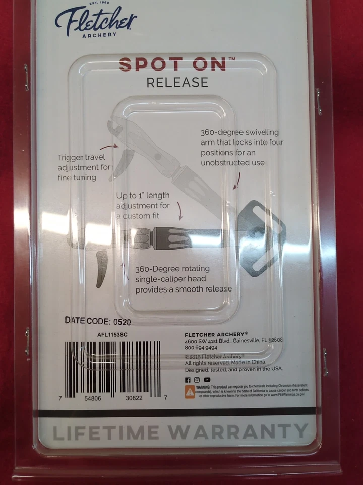 Fletcher Spot-On Hunting and Target Release Aid Single Caliper - Pewter - Image 3 of 3