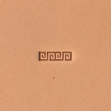 Border Greek Key Quad O31 Leather Stamp