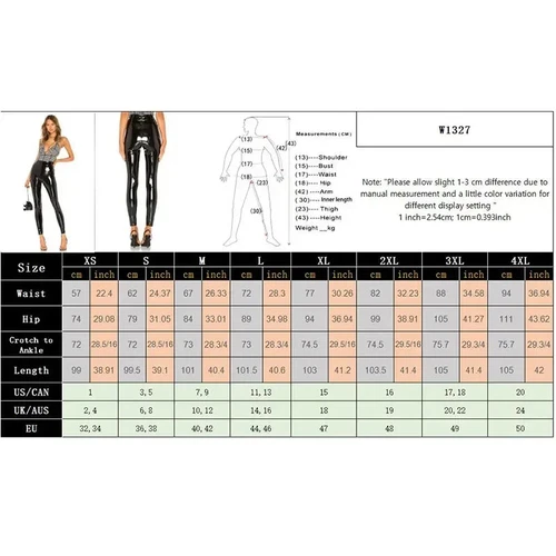 Women Faux Latex High Waist Bodycon PU Leather Pencil Leggings PVC Trousers - Picture 7 of 16