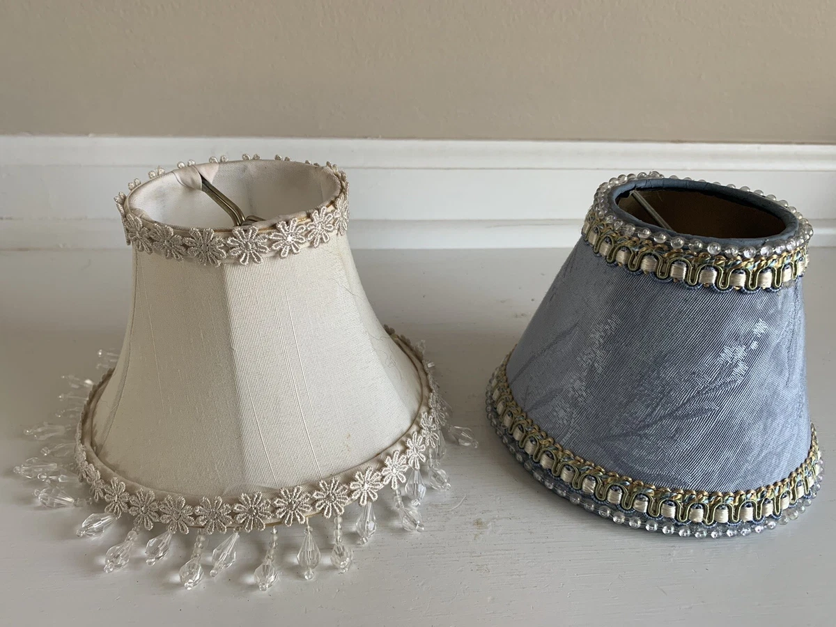 Vintage Clip On Lamp Shades Lot Of 2